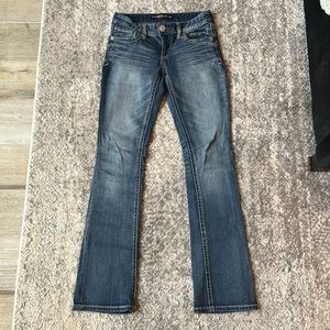 Express Jeans Barely Boot Stella Low Rise Size 00R